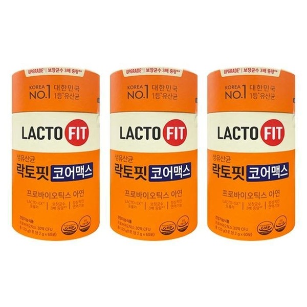 Lactopit Raw Lactobacillus Core Max 2g / 락토핏 생유산균 코어맥스 2g x 60포 3통, 락토핏 생유산균 코어맥스 2g x 60포 3통