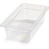 Carlisle FoodService Products Plastic Food Pan 1/3 Size 4 Inches