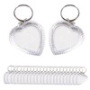 Ericotry 25PCS Heart Shaped Acrylic Blank Photo Keychains Double Sided