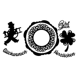 Cutting Dies Good Luck 7 Pieces Assorted Sizes Suitable for Common Die Cutting Machines | Stencil for Making Greeting Cards Inserts | Lucky Charm, New Year, New Year's Eve