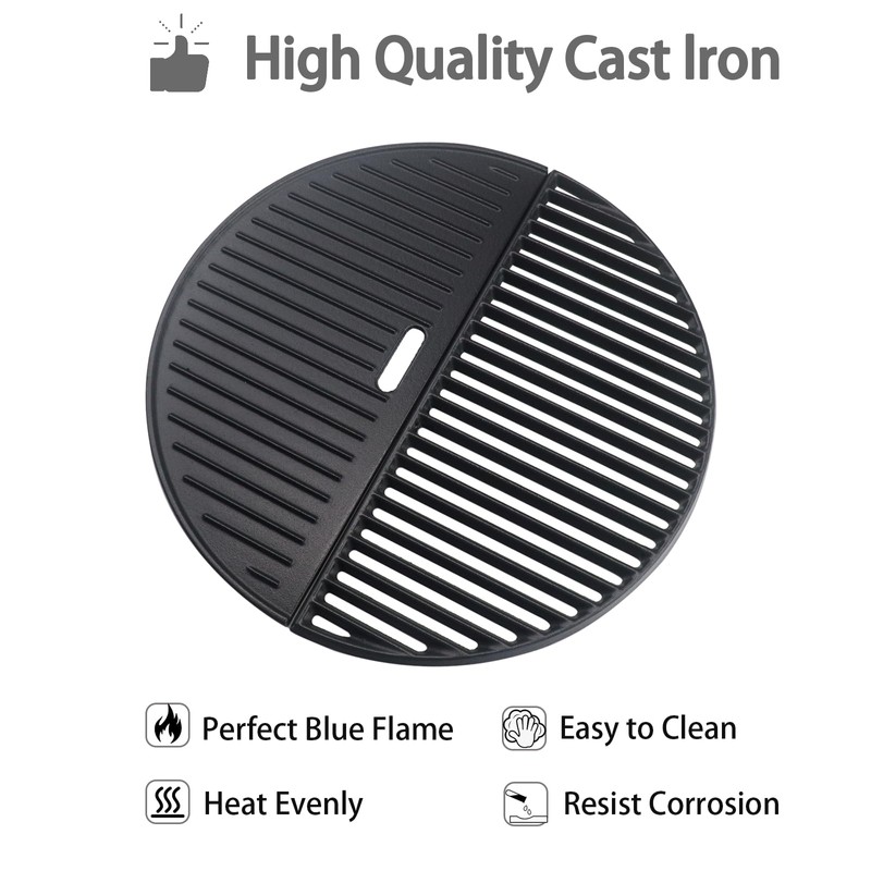 Plowo 18" Half Moon Cooking Grate and Half Moon Reversible