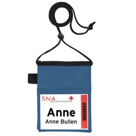 pc/Nametag by Avery Zippered Name Tag Pouch, Royal Blue, 5½" x 4½", Travel Wallet, Neck Wallet Pouch, Perfect for Holding IDs, Ticket Holders, Passports, 10 Pouches per Pack (45904)