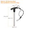 QUARKZMAN T-Handle Locking Pins, 8 mm x 80 mm Quick