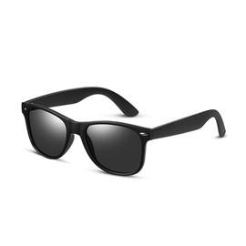 WMAO Polarized Trendy Square Sunglasses for Mens Womens Black Retro Driving Fishing Sun Glasses UV400 Protection