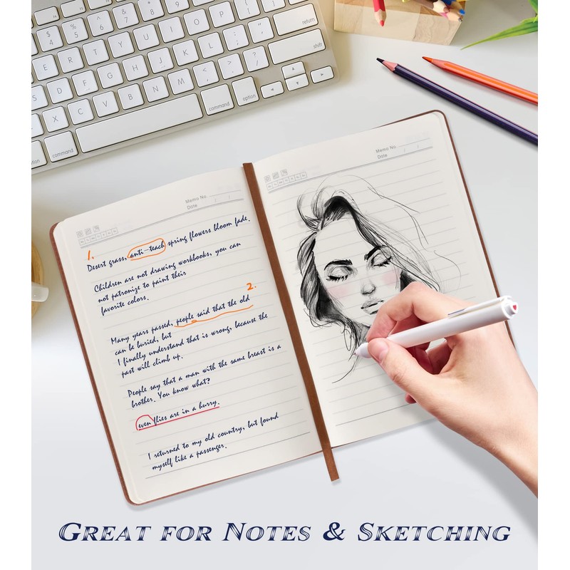 Biuwory Lined Journal Notebook for Women Men,256 Pages A5 Hardcover