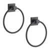BVL Towel Ring Black, Hand Towel Holder Ring Hanger for