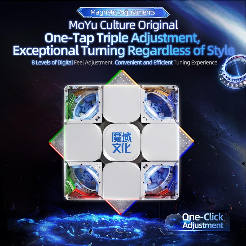 Moyu Super Weilong v2, Magnetic Magic Cube Stickerless 3x3 Maglev