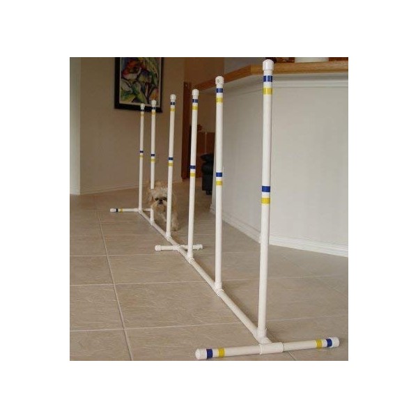 Weave Poles Dog Agility Set of 6 - Indoor/Outdoo