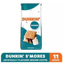 Dunkin 2 bags  S’mores MED ROADT ground coffee DUNKIN’DONUTS 11oz-Pack Of 2