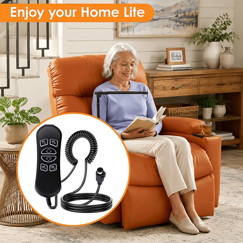 HSW306 Lift Chair Remote Replacement 6 Button 7 Pin USB