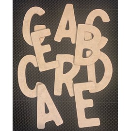 Wooden Letters 3 Inch Unfinished Alphabet A, Paintable Wood Small Letter Blank Nursery Decor, Rawles Font DIY Kids Shape