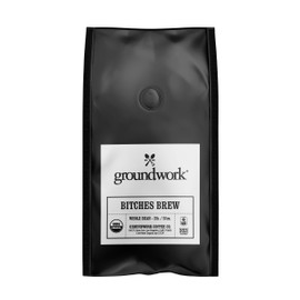 Groundwork Certified Organic Whole Bean Coffee, B*tches Brew, 2 lb. Bag