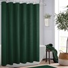 KOUFALL Hunter Green Shower Curtains for Bathroom Decor,Washbale Linen Fabric
