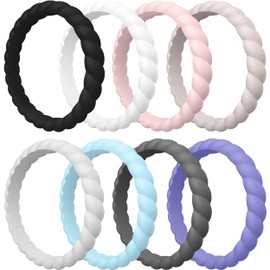 Saco Band - Anillo de silicona para mujer, 3 mm de ancho, 2,5 mm de grosor, 6.5 - 7 (17.35mm), Silicona, Sin piedras preciosas