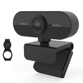 Webcam with Microphone 1080p Full HD 360° Adjustable Plug and Play USB Web cam Privacy Cover for PC, Laptop, Desktop, Mac, Zoom, Skype, Online Calling, Conferencing, Teams, Facetime, YouTube