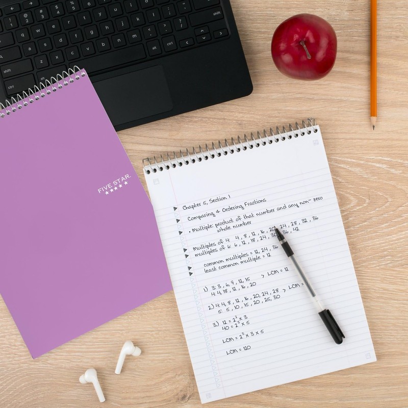Five Star Top Spiral Notebook + Study App, 1 Subject,