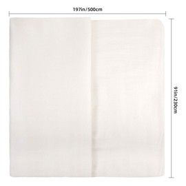 Cheesecloth, Reusable and Breathable, Unbleached Cotton Fine Mesh Weave Cheesecloth, Use for Cooking, Straining, Filtering, Baking (White,Grade 50-Large 126 Sq Feet)