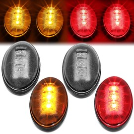 Auto Dynasty - 4 Pieces Dually Bed Fender LED Side Marker Light Compatible with Ford F250 F350 F450 Super Duty 99-10