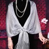1pc Shawl, 1pc Snap, Silver Shawl, Women's Shawl, Glittering Shawl,