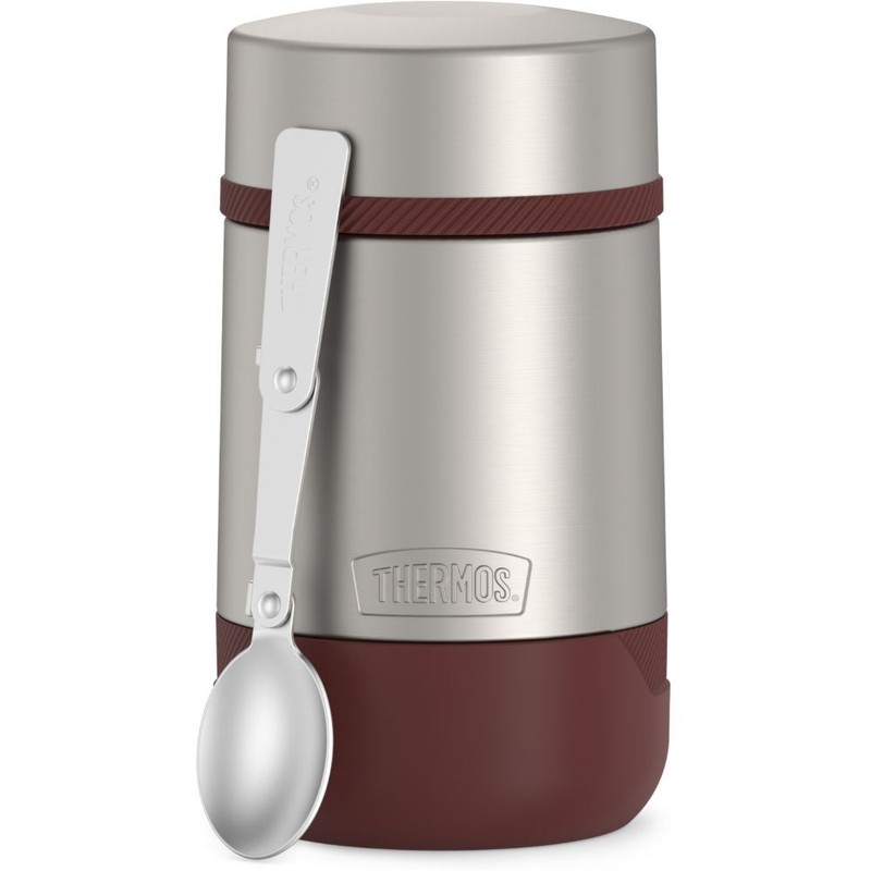 Thermos Guardian Stainless Steel Insulated Food Jar With Folding Spoon
