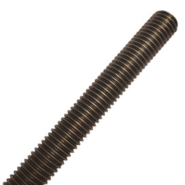 Fasteners Plus Grade 55 Coarse Fully Threaded Rod, Plain Finish, 1-1/4" -7 Thread Size, 18" Length, Right Hand Threads