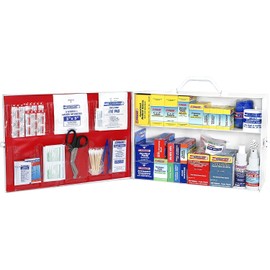 First Aid 2 Shelf ANSI/OSHA 2009 Compliant All Purpose First Aid Cabinet & Medical Station Wall Mountable, White