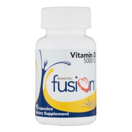 Bariatric Fusion Vitamin D3 5000 IU | Easy to Swallow Bariatric Vitamin D Capsule| One Per Day | Support Bone Strength and Calcium Absorption* | Post Bariatric Surgery | 90 Capsules