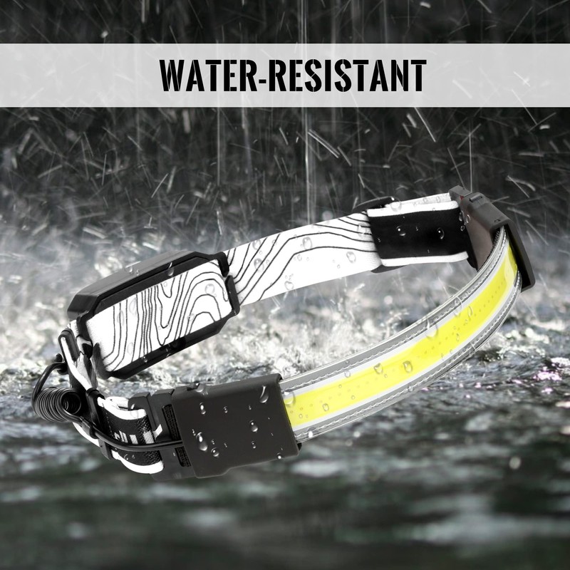 Adelante LED Headlamp Flashlight, 1000LM 230Wide-Beam USB Rechargeable Head Light