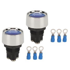 Engine Start Ignition Switch DC12V 50A Push Button Starter Switch for RVs Yachts Boats Racing Cars Trucks Blue