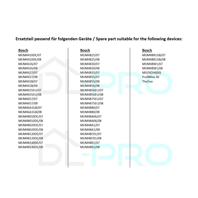 DL-pro 2 x Continuous Shredder Blades for Bosch 10004361 for