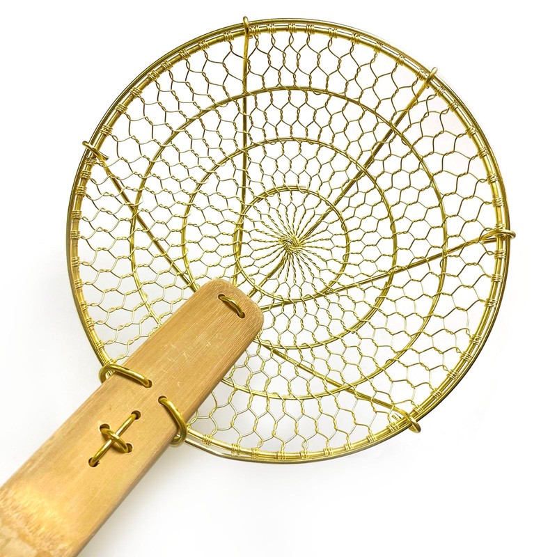 Round Brass Spider Strainer/Skimmer (7")