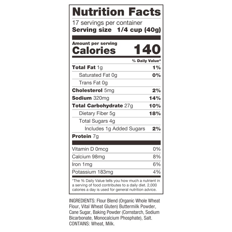 Bob's Red Mill Organic Buttermilk Pancake & Waffle Mix, 24oz