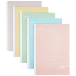 Nakabayashi Swing Logical Anti-Bacterial Cover Notebook, Semi B5/A Ruled, 30 Sheets, Smoky Color, 5 Pack NB514A-5P