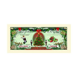 American Art Classics Pack of 100 - Holiday Cheer $25.00 Christmas Tree Collectible Novelty Money - Collectible Novelty St. Nick Dollar Bills - Fun Stocking Stuffer Gift