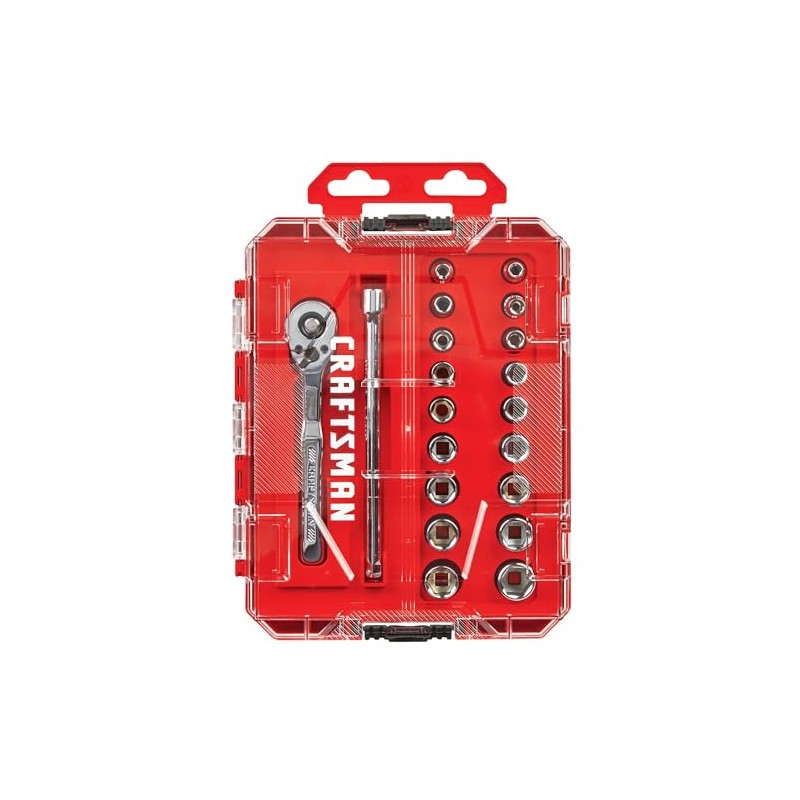 CRAFTSMAN Mechanics Tool Set, 1/4 Inch Drive, 20 Piece (CMMT12108)