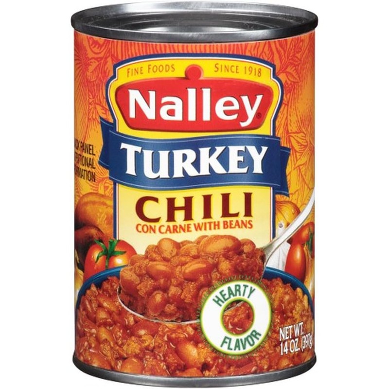 Nalley Turkey Chili Carne with Beans 14 oz (case of
