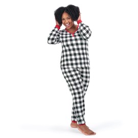 Gerber Baby Toddler 2-Piece Holiday Family Matching Pajamas, Black/Red Buffalo Check, 2T