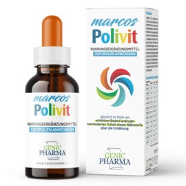 Polivit Multivitamin Children's Drops 15 ml Children's Vitamins Support for the Immune System & Growth Vitamin A, C, D, E & B Complex Vegan, Sugar Free & Gluten Free Liquid