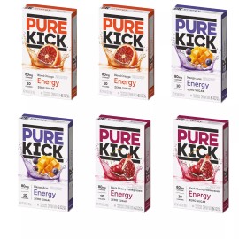 The Jel Sert Company Pure Kick Energy Singles To Go Variety Pack 36 Servings 6 Flavors Lightweight