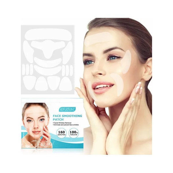Parches Antiarrugas Para Rostro Y Frente, 160 Unidades, Con