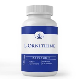 L-Ornithine HCl (100 cápsulas) Suplemento de entrenamiento, síntesis de proteínas                                                                     