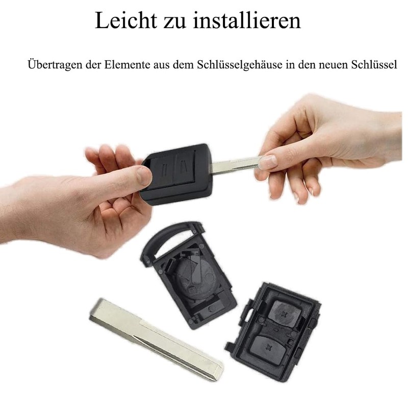 Chaexii Vauxhall Key for Corsa Combo Meriva Tigra Car Key,