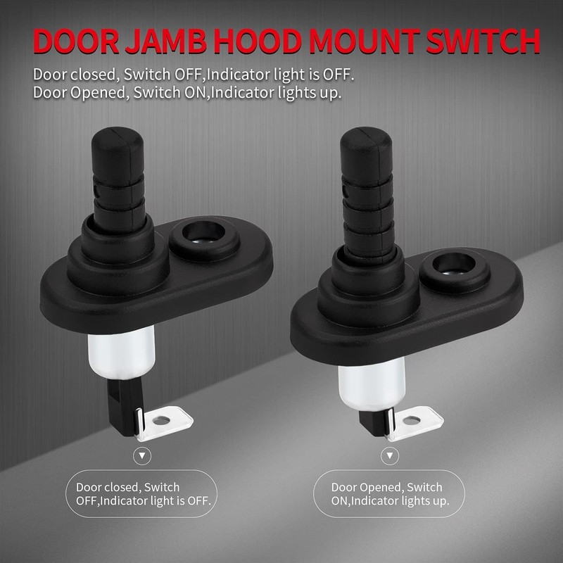 Walquicks 4 Pcs Door Jamb Light Door Switch Door Sensor
