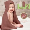 Organic Cotton Muslin Hooded Baby Towels 2 Pack, 32x32 Inches