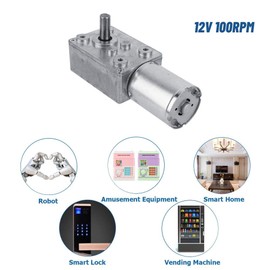 Cafopgrill High Turbo Geared Motor DC 12V Motor 2/3/5/610/20/30/40/62/100RPM (100 RPM)