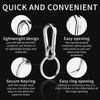 KINMINGZHU 4 Pack Hook Clip with Key Rings, Metal Keyring