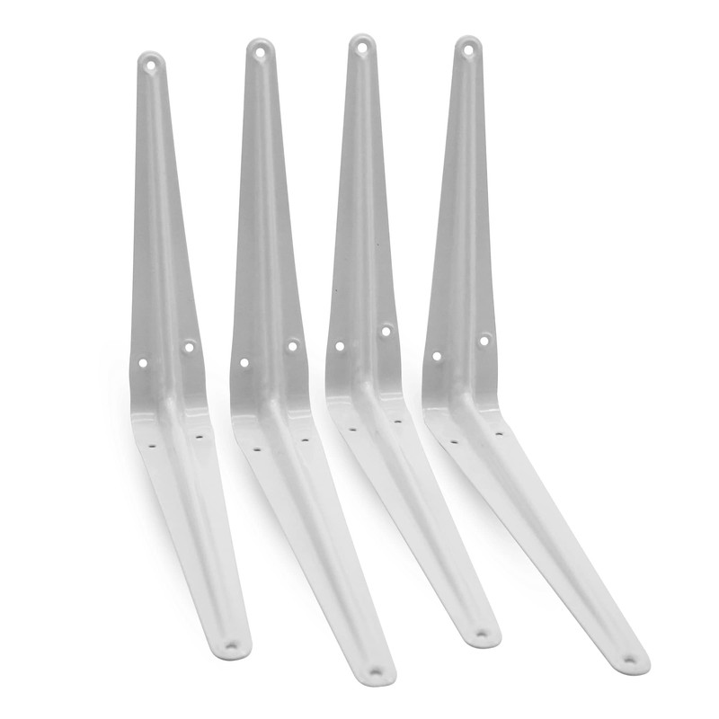 DOJA Barcelona Shelf Bracket for Shelves 4 Shelf Brackets White