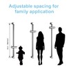 OFFO Shower Slide Bar 24 in Segmental Slide Bar Adjustable