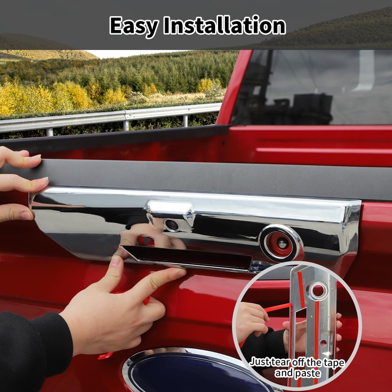 HTHE Light Color Tailgate Door Handle Cover Trim Compatible with