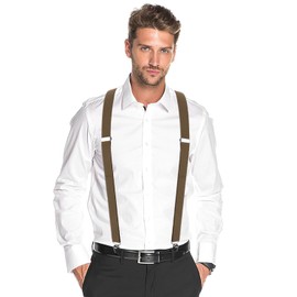Brown Suspenders for Men Bretelles Pour Hommes Mens Suspenders for Jeans Shirt Stays Men Suspenders for Women Pants Men'S Suspenders Work Suspenders for Men Suspenders for Men formal Belt Suspender